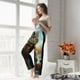thumbnail image 5 of Fotbe Riverside Meditating Cat Pantalones de Pijama para Mujer, Pantalones de Dormir, Pantalones Pj con Cordón y Bolsillos-Small, 5 of 6