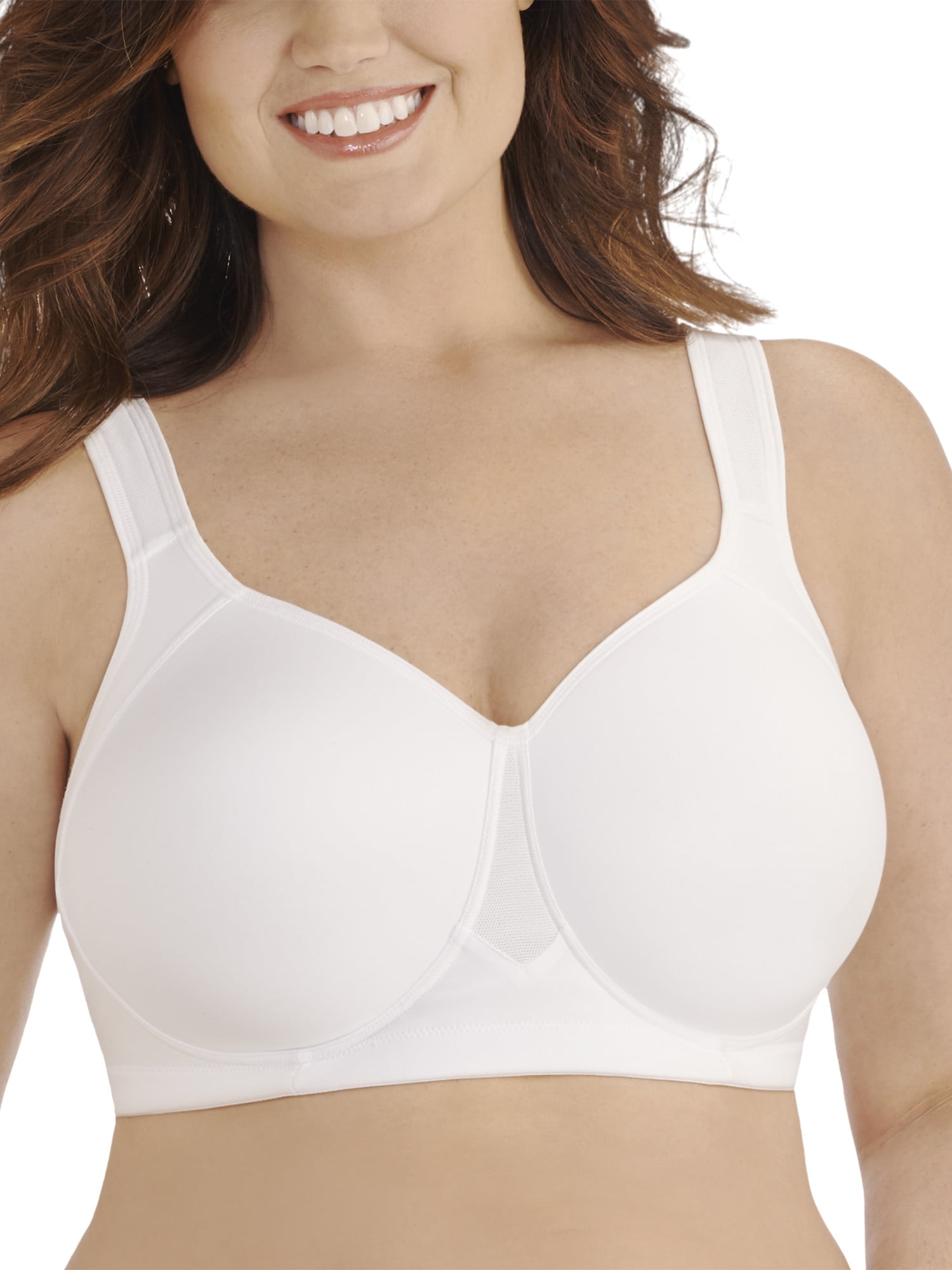 Women's Vanity Fair 71500 Full Figure Wirefree Sports Bra (Star White