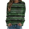 thumbnail image 5 of Penkiiy St. Patrick's Day Sweatshirts for Women Shamrock Shirt Clover Printed Irish Gift Casual Loose Long Sleeve Fit Tops M Multicolor, 5 of 5