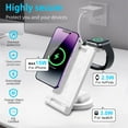 thumbnail image 5 of Wireless Charger Stand, 3 in 1 Wireless Charging Station for iphone,Fast Charger for iPhone 16 15 14 13 12 11 Pro Max/X /XS & for Apple Watch,Charging Dock for AirPods,White, 5 of 10