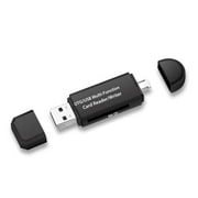 SD/Micro SD Memory Card Reader Micro USB OTG to USB 2.0 Adapter for PC Phone Tablets with OTG Function