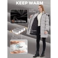 thumbnail image 6 of Wantdo Women's Winter Jacket Quilted Puffer Coat Thicken Outerwear Jacket Gray M, 6 of 10