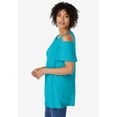 thumbnail image 3 of Woman Within Plus Size Short-Sleeve Cold-Shoulder Tee, 3 of 6