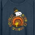 thumbnail image 3 of Peanuts - Gobble Gobble-Adult Women's Lightweight French Terry Long Sleeve Shirt, 3 of 6