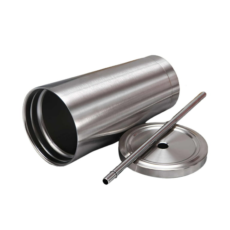 750ml Stainless Steel Tumbler with Lid & Straw Vacuum Insulated Coffee Cup  for Office Travel Camping,Golden 