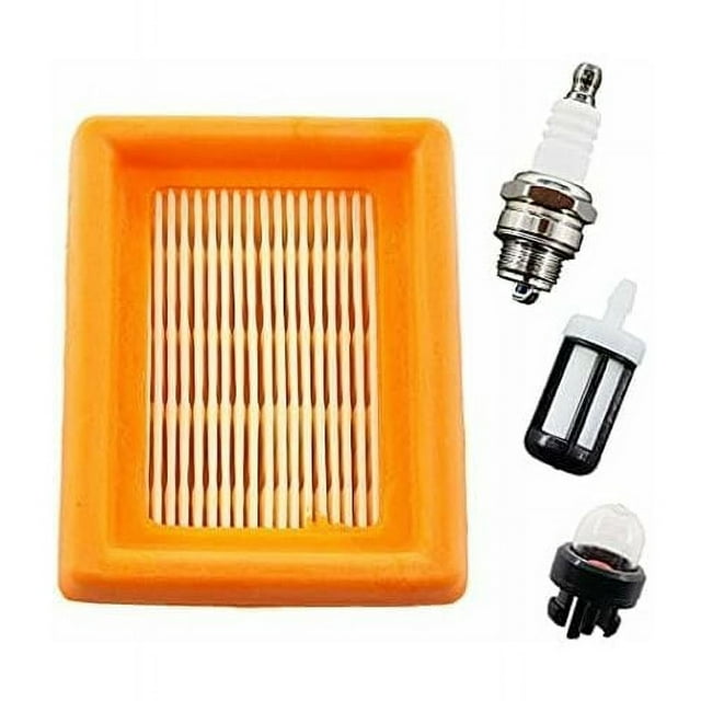 Compatible with Models FS120, FS200, FS250, FS300, FS350, FS400, FS450, FS480, BT120, BT121, BT130 Spark Plug Air Filter Combo for Gas Brush Cutters