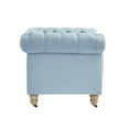 thumbnail image 6 of Londynn Club Chair Light Blue Linen Button Tufted Rolled Arm Sinuous Springs, 6 of 10