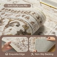 thumbnail image 3 of SIXHOME 5'x7' Vintage Distressed Eastern Classic Area Rug Washable Retro Medallion Carpet Neutral Oriental Traditional Rugs for Living Room Bedroom Kitchen Dining Room Home Decor Beige, 3 of 6