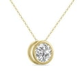 thumbnail image 2 of SZUL Women's IGI Certified 2 Carat Lab Grown Diamond Bezel Pendant in 14K Yellow Gold (F-G Color, VS1-VS2 Clarity), 2 of 6