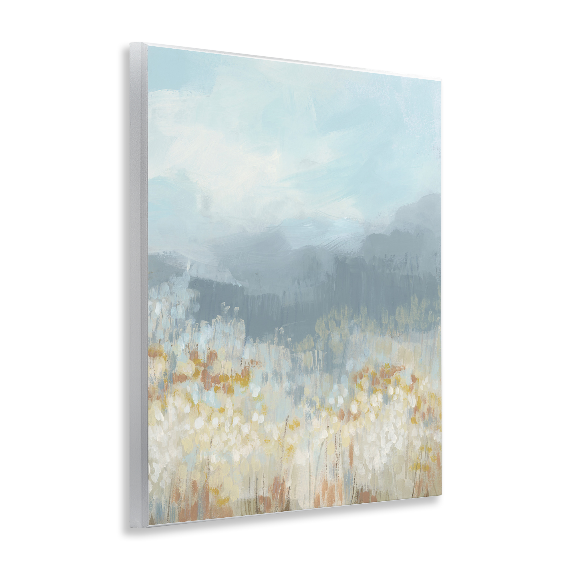 Stupell Industries Foggy Grey Mountains Landscape Painting Unframed Art Print Wall Art, 11 x 14