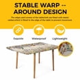 thumbnail image 4 of Spring Floral Table Cloths for 4 Foot Rectangle Tables, Daisy Sunflowers Wisteria Hummingbird Beige Patio Waterproof Elastic Fitted Tablecloths, Washable Rectangular Table Cover for Camping, 4 of 8