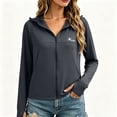 thumbnail image 4 of GUACER Womens UPF 50+ Sun Protection Hoodies Breathable Ice Silk Full Zip Lightweight Long Sleeve Jacket for Hiking & Outdoor, 4 of 5