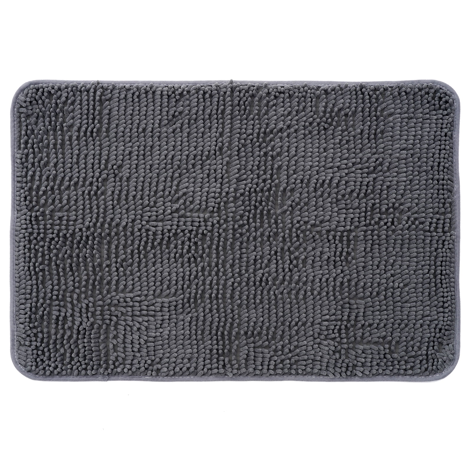 Pinnacle Home Chenille Bath Rugs 30x20 Inch, Quick Dry Washable Microfiber Pad, White Rubber Backing, Bath Mat Set for Bathroom