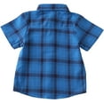 thumbnail image 4 of Boys Button Down Short Sleeve Shirts Toddler Buffalo Plaid Shirt with Pocket School Uniform Dress Shirt, 4 of 9