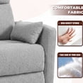 thumbnail image 3 of Vineego 360°Swivel Rocker Recliner Chair Armrest-Style Massage Recliner with Comfy High Back for Living Room,Loop Yarn Gray, 3 of 7