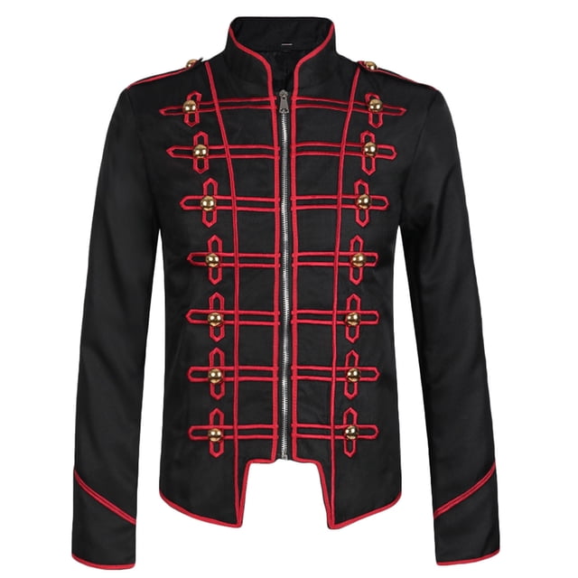 FcBaudy Robe de Cour, Robes pour Femmes, Robes d'Été pour Femmes Hommes Décontractées Unies d'Halloween à Manches Col Montant Steampunk Gothique Blazer Veste Robe de Cour