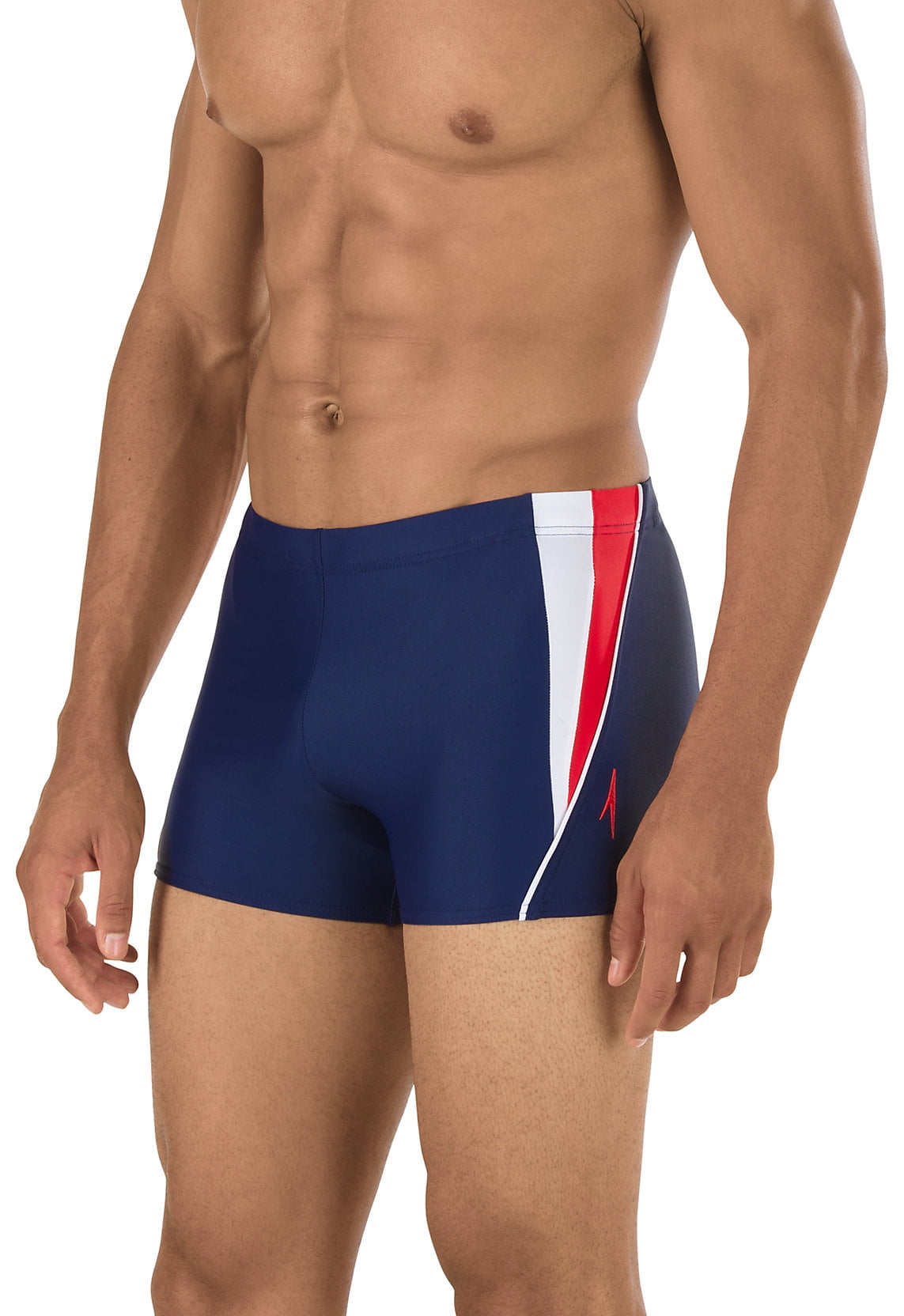 speedo men's swimsuit square leg poly mesh training suit