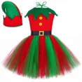 thumbnail image 3 of Disfraz de elfo navideño para niños, vestido de princesa con tutú elegante, ropa navideña para niñas pequeñas, traje de fiesta de Navidad para bebés, regalo, 3 of 5