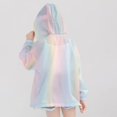 thumbnail image 3 of TIREOW Girls Hooded Sun Jacket Gradient Color Full Zip Up Long Sleeve Outerwear Lightweight Breathable Outdoor Coat with Pockets, 3 of 6