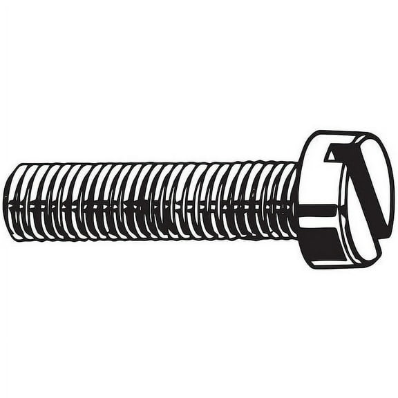 M4-0.70 x 12 mm Slotted Cheese Machine Screw, Zinc Plated Steel, 100 PK(M24520.040.0012)