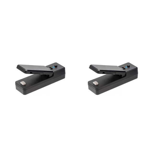 Bearachild Sellador de carga USB recargable máquina de sellado de cierre de alimentos térmicos abridor de bolsas térmicas ligeras compactas Negro 2piezas