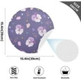 thumbnail image 3 of Coolnut Violet Pansy Floral Round Placemat Set of 6, Non-Slip Heat Resistant & Waterproof Plate Pads for Dinner Table Table Placemats, 15.4 in Home Decor Gifts, 3 of 6