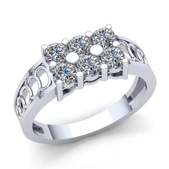 Genuine 0.75ct Round Cut Diamond Mens Classic Wedding Anniversary Band Solid 10K Rose, White or Yellow Gold J SI2