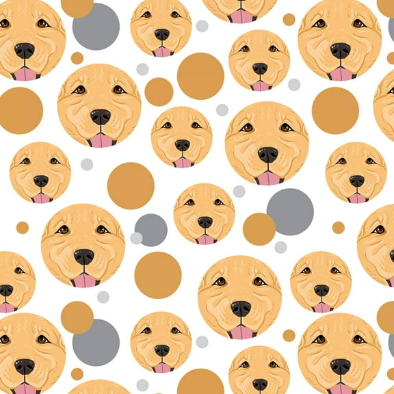 Golden Retriever Face Pet Dog Premium Gift Wrap Wrapping Paper Roll Pattern