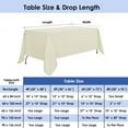 thumbnail image 5 of 60"x 126" Rectangle Polyester Tablecloth Ivory- 1pc. for Home décor, Weddings, Party events, or Restaurants., 5 of 5