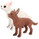 thumbnail image 5 of ColoMX 2 piezas Pequeñas figuras de perros figuras de cachorros en miniatura modelos de perros modelos animales, 5 of 7