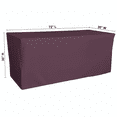 thumbnail image 5 of AK Trading 6 Ft Fitted Polyester Tablecloth 72 Length  x 30 Wide  x 30 Brown Inches for Events Eggplant, 5 of 18