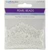 Craft Medley Pearl Acrylic Beads - White, 3 mm, Package of 850