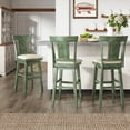 thumbnail image 3 of Weston Home Sheena Panel Back Bar Height Wood Swivel Stool, Antique Sage, 3 of 6