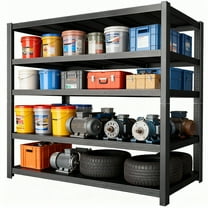 ZEUKMXOO 55"W Heavy Duty Garage Shelving, 84"H*55"W*24"D Adjustable Tall Storage Shelves, 3500LBS Metal Industrial Shelving Unit Basement,Warehouse,Garage Organization