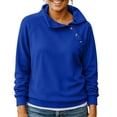 thumbnail image 3 of Hilzaten Womens Drop Shoulder Sweatshirt Loosse Collared Pullover Womens Solid Sweatshirt, 3 of 6