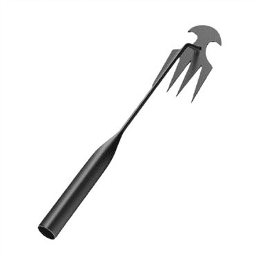 Weed Puller Tool Garden Weed Pulling Tool, Weeding Artifact Uprooting Weeding Tool, 4 Teeth Manganese Steel Hand