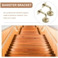 thumbnail image 5 of OULII Handrail Fittings 2Pcs Square Metal Handrail Connecting Hardware for Home Decoration Golden, 5 of 5