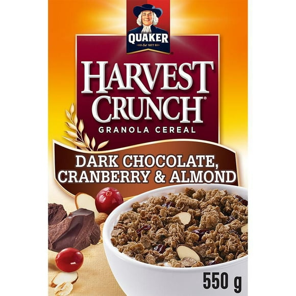 Quaker Croque Nature Chocolat Noir, Can & Amandes Cereal