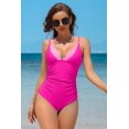 thumbnail image 5 of Attraco Tummy Control One Piece Swimsuits for Women Ruched Bathing Suits Strappy Monokini V Neck, 5 of 7