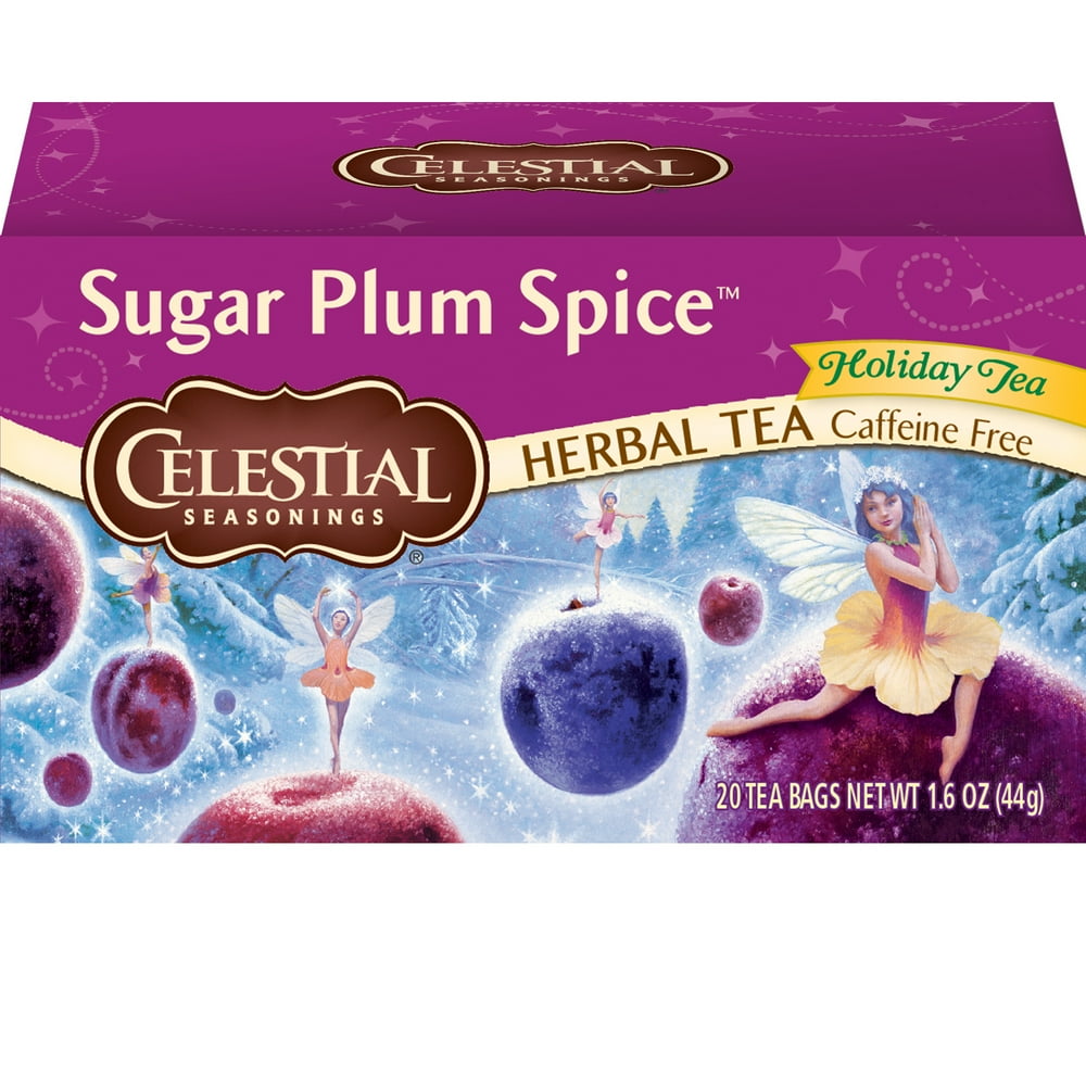 Celestial Seasonings Herbal Tea, Sugar Plum Spice Tea Bags, 20 Count