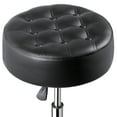 thumbnail image 2 of ZenStyle Black Swivel Stool – Adjustable Height Salon & Vanity Chair with Metal Frame, 2 of 9