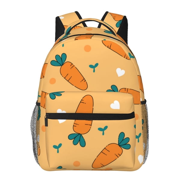 Easygdp Love Carrot Mochila Ergonómica Versátil para Laptop - Múltiples Bolsillos, Correas Ajustables, Unisex para Escuela, Viajes y Actividades al Aire Libre-One Size