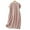 Pink, variant on Women Solid Color Casual Dress Crew Neck Short Sleeve Shift Long Loose Pull-On Loose Casual for Daily