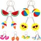 thumbnail image 3 of 16pcs Summer Keychains Tropical Hawaiian Keychain Beach Style Keychains Hanging, 3 of 4
