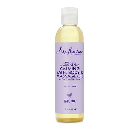 SheaMoisture Calming Bath, Body & Massage Oil Lavender & Wild Orchid, 8 oz