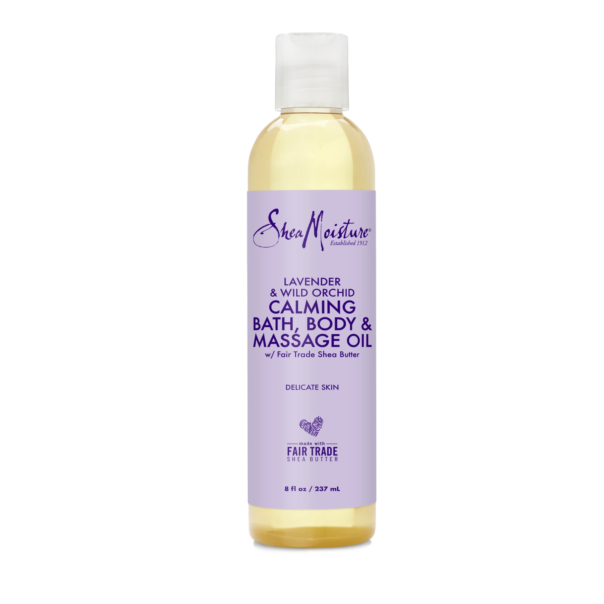 SheaMoisture Calming Bath, Body & Massage Oil Lavender & Wild Orchid, 8 oz