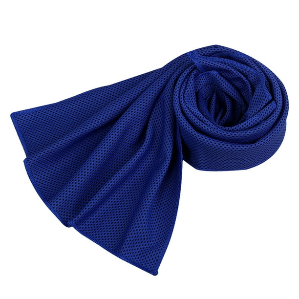 Soidarity Toalla de hielo refrescante para viajes, transpirable, para golpes de calor, toallas de secado rápido, para entrenamiento deportivo, paño frío Uniforme atlético azul oscuro Soidarity OD0294-01