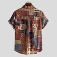thumbnail image 4 of Chemise Hawaïenne pour Homme à Manches Courtes Imprimée, Boutonnée, Chemises d'Été de Plage, 4 of 7