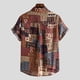 thumbnail image 4 of Camisas Para Hombre Cárdigan Hawaiano de Manga Corta Para La Playa Camisa Con Cuello Alto Impreso Camisas Casuales Con Botones Hacia Abajo Odeerbi ODB124779, 4 of 7
