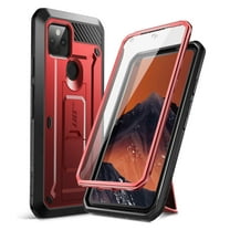 SUPCASE Unicorn Beetle Pro Series Case for Google Pixel 5 (2020 Release), Full-Body Rugged Holster Case with Built-in Screen Protector (Red)